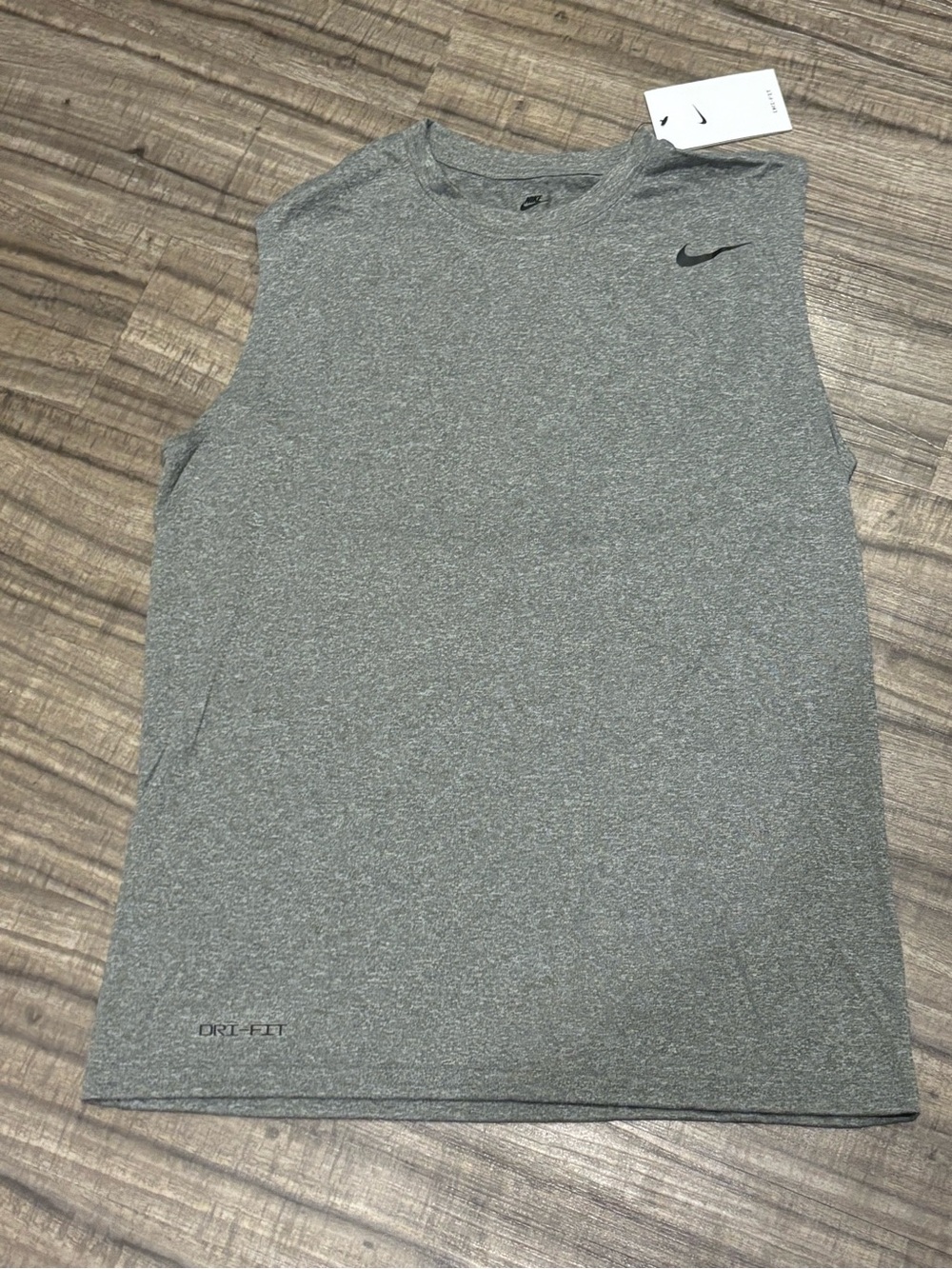 Nike Dri Fit Tank Top Adult Large Gray New with Tags The Nike Tee